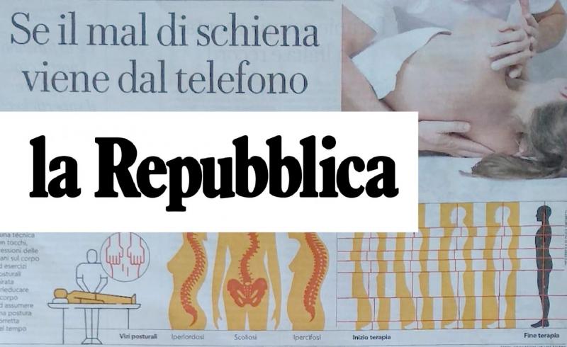 Se il mal di schiena viene dal telefono - Articolo su La Repubblica - Settembre 2019 Se il mal di schiena viene dal telefono - Articolo su La Repubblica - Settembre 2019